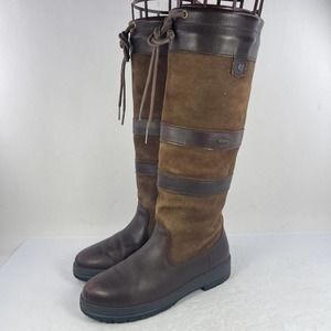 Dubarry Galway Women's Brown Leather Country Boot EU 37 Knee-High Tall Boots